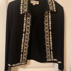 Black St John knit embellished Jacket